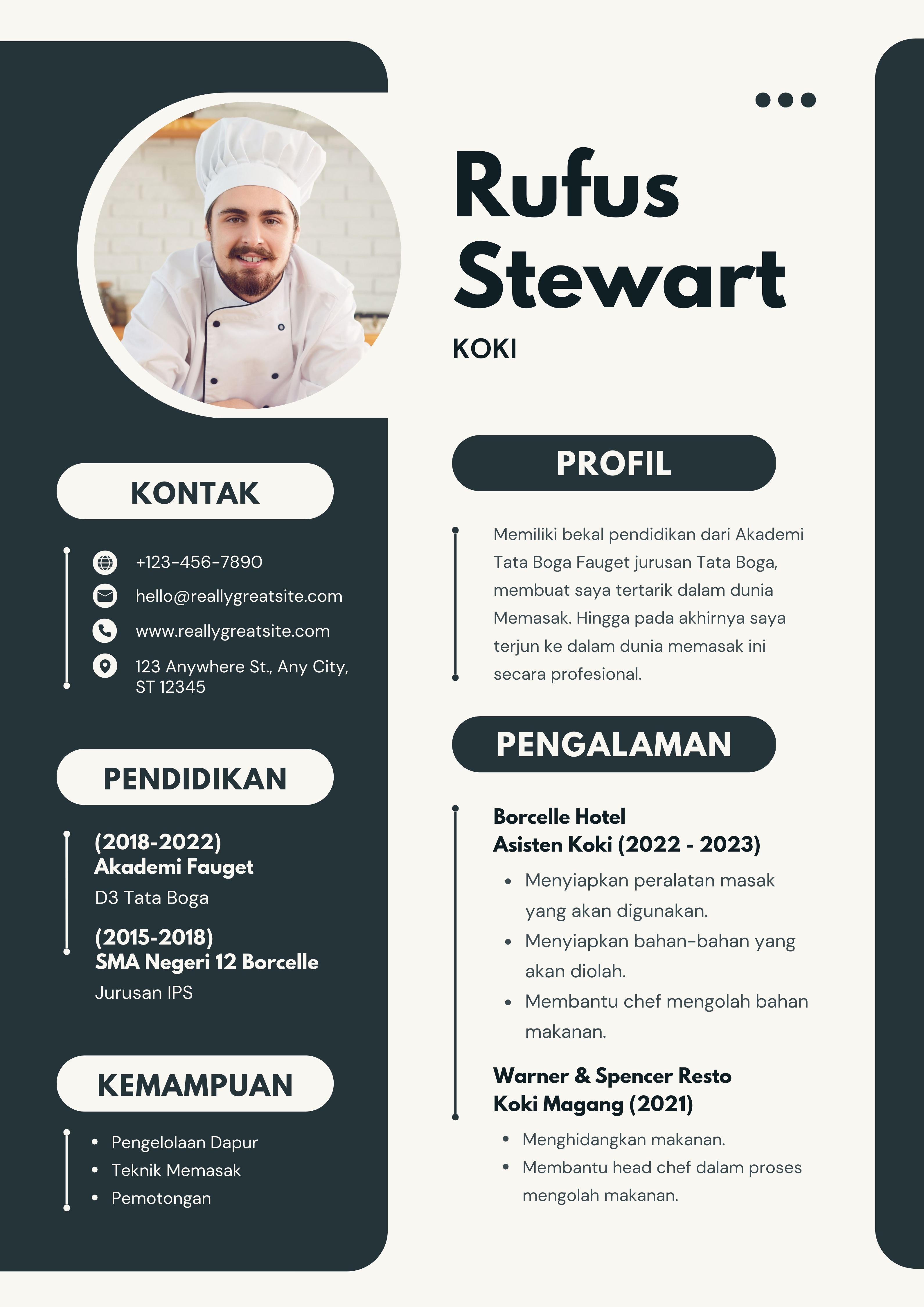 Template CV Keren Koki